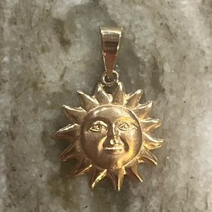 10k Gold Sun Pendant
